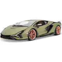 Bburago Lamborghini Sian FKP 37, Sportsbil model, Formonterede, 1:18, Lamborghini Sian FKP 37, Ethvert køn, Metal, Plast