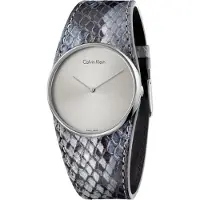 Calvin Klein CK Dameur K5V231Q4 Spellbound Sølvfarvet/Læder Ø39 mm