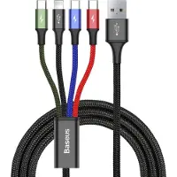 Baseus Rapid Series 4-i-1 Kabel CA1T4-A01 - 1.2m - Sort