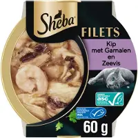 Sheba Filets - Kylling med rejer og havfisk - 16 x 60 g