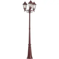 QAZQA Klassisk udendørs lanterne mørkerød 220 cm 3-lys IP44 - Havana