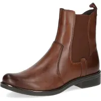 Caprice Bootie, brown, made of Leather and synthetic with Block heel, Size 39