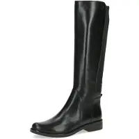 Caprice Boots, black, made of Leather and textile with Block heel, Size 39