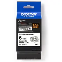 Brother TZeS211 / TZe-S211 Labelling Tape Cassette - Black on White 6mm wide