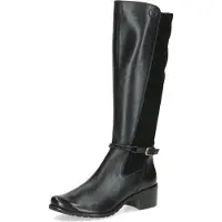 Caprice Boots, black, made of Leather and synthetic with Block heel, Size 37