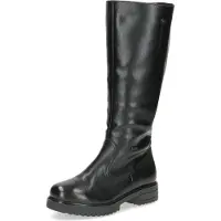 Caprice Boots, black, made of Leather and textile with Block heel, Size 40