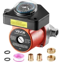 Vevor varmtvandsrecirkulationspumpe, med timer, 38 LPM øjeblikkelig recirkulationspumpesæt, cirkulationscirkulatorsystem, 100W AC 220-240V, G3/4 tomme til G1/2 tomme stik, til kedel solvandvarmer