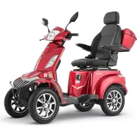 Vevor Kraftige 4-hjulede mobilitetsscootere til seniorer og voksne, 225 kg kapacitet, 35 km 3-trins lang rækkevidde, 1000 W terrængående elektrisk fritidsscooter til kørestol, 20° maks. klatrekapacite
