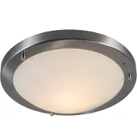 QAZQA Moderne loftslampe stål 31 cm IP44 - Yuma