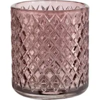 Wenko Atessa, Fritstående tandbørsteholder, Glas, Lyserød, 75 mm, 75 mm, 100 mm