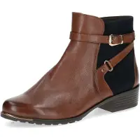 Caprice Bootie, brown, made of Leather with Block heel, Size 38.5