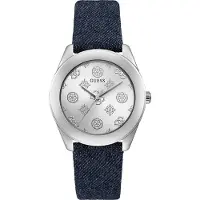 GUESS Dameur GW0228L1 Sølvfarvet/Læder Ø40 mm