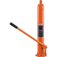 Vevor hydraulisk donkraft med lang stempel, 4 tons motorhejsecylinder med enkeltstempelpumpe og flad base, hydraulisk stempelcylinder til motorhejse, hydrauliske garage-/værkstedskraner, mekanisk, lan