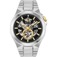 Bulova Herreur 98A224 Sort/Stål Ø46 mm