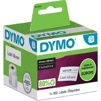 Dymo LabelWriter små navneskiltsetiketter | 41mm x 89mm | 1 rulle x 300 stk