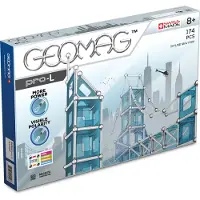 Geomag Magnetsæt - Pro-L Skyline Ny - 174 Dele - - OneSize - Magnetlegetøj
