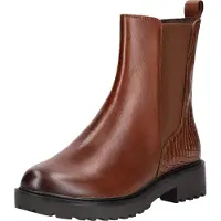 Caprice Chelsea boot, brown, made of Leather and synthetic without heel, Size 38