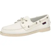 Sebago Sebagotil mænd. 7000H00 Docksides bådsko i læder Portland hvid (42), Fast, Blonder, Casual
