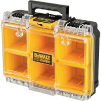 DeWalt ToughSystem 2.0, Sort, Transparent, Gul, 6 lommer, 370 mm, 260 mm, 130 mm, 10 kg