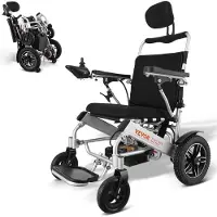 Vevor Sammenklappelig Elektrisk Kørestol Motoriseret 136 kg Justerbar Ryglæn 50,8 cm B