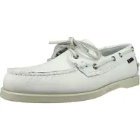 Sebago Sebagotil mænd. 7000H00 Docksides bådsko i læder Portland hvid (45), Fast, Blonder, Casual