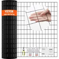 Vevor hardwareklud, 36'' x 50' galvaniseret trådnetrulle, 16 gauge hønsetrådsrulle, vinylbelægning metaltrådsnet til hønsegårdsbarriere, kaninslangehegn, fjerkræindhegninger