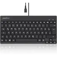 Perixx PERIBOARD-326 DE tastatur med belysning, kablet USB, sort