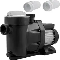 Vevor 1 HK poolpumpe, 19200 L/t 750W poolpumpe Nedgravet/jordbassinpumpe med sikurv Poolpumpemotor til rent poolvand 1,97" indløb/udløbs poolfilterpumpe med 2 fittingsslanger