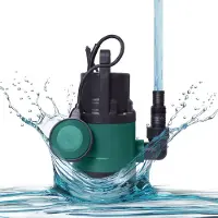 Vonroc Dykpumpe - pumpe - 300W | 6500 l/t - med flyder & Termisk Beskyttelse | 5mm restvand | Snavset og rent vand