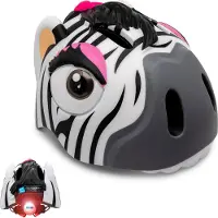 Crazy Safety Zebra, cykelhjelm, junior, sort/hvid