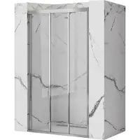 REA Brusedør Alex 100 x 190 cm glas/profil krom