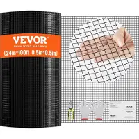Vevor Hardware-dug, 24'' x 100' galvaniseret trådnetrulle, 19 Gauge hønsenetrulle, vinylbelagt metaltrådnet til hønsehusbarriere, kaninslangehegn, fjerkræindhegninger