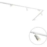 QAZQA Moderne skinnesystem med 5 spots hvid 1-faset - Iconic Kohua