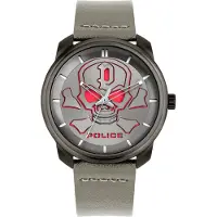 Police Herreur PL15714JSU.61 Bleder Grå/Læder Ø44 mm