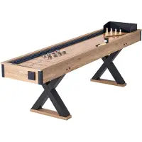 Vevor 9 fod Shuffleboard Bord 2 i 1 Shuffleboard og Bowling Combo spilsæt