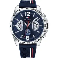 Tommy Hilfiger Herreur 1791476 Blå/Gummi Ø46 mm