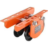 Vevor elektrisk talje manuel løbekat, 998 kg/1 ton kapacitet til PA200 PA250 PA300 PA400 PA500, skubbebjælkeløbekat med dobbelte hjul, 6,8 cm-11 cm justerbar bjælkeflangebredde til lige buet I-bjælke