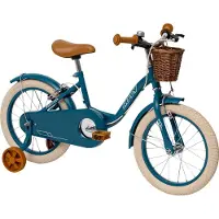 HUFFY Rower til børn Huffy Vintage 16 med kurv og sidehjul blå