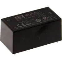 MEAN WELL MPM-20-5, 90 - 264 V, 20 W, 5 V, 4 A, RoHS, 52,4 mm