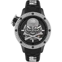 Philipp Plein Herreur PWUAA0123 Hyper Sport Sort/Gummi Ø46 mm