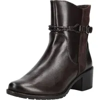 Caprice Bootie, brown, made of Leather and synthetic with Block heel, Size 37.5