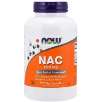 Now NAC, 600 mg, 250 Kapsler