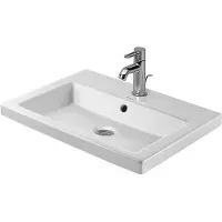 Duravit 2nd floor vask 60 cm til nedfældning med hanehul