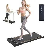 Vevor Gangmåtte, Løbebånd til under skrivebordet til hjemmekontor, Arbejdsjoggingmaskine, Kapacitet 125 kg 2,5 hk Bærbar Letvægts Gangmåtte, Med Fjernbetjening og LED-display