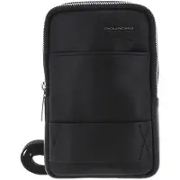 Piquadro Obidos læder crossbodytaske sort (til mænd)