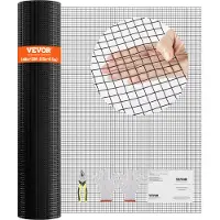 Vevor hardwareklud, 48'' x 50' galvaniseret trådnetrulle, 19 gauge hønsetrådsrulle, vinylbelægning metaltrådsnet til hønsegårdsbarriere, kaninslangehegn, fjerkræindhegninger