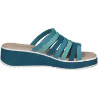 Caprice Mule, blue, made of Leather with Wedge heel, Size 39