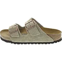 Birkenstock Birkenstocktil kvinder. 51463 Læder Arizona Leve sandaler (smal pasform) taupe (41), Fast, Ruskind, Ingen, Casual, Gråt
