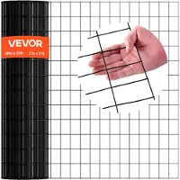Vevor Hardware-dug 91 cm x 7,62 m, 2 x 3 tommer mesh 16 gauge galvaniseret trådnetrulle, vejrbestandigt vinylbelagt hønsenethegn, kraftigt svejset haveplantehegn til kaninbur og slanger