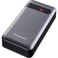 Intenso PD20000 - Powerbank - 20000 mAh - 3 A - PD, QC 3.0 - 2 output-stikforbindelser (USB, USB-C) - på kabel: USB-C - antracit (sort)